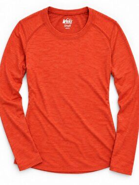 REI Co-op Long-Sleeve T-Shirt Active Layer Base - Women's Small Orange